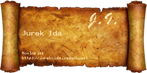 Jurek Ida névjegykártya