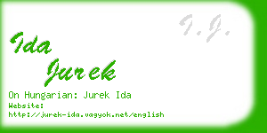 ida jurek business card